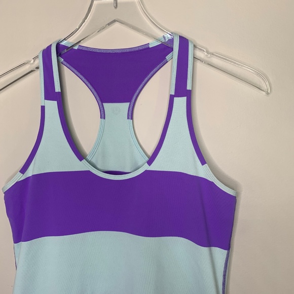 Lululemon Cool Racerback Bold Stripe Power Purple - Picture 3 of 5